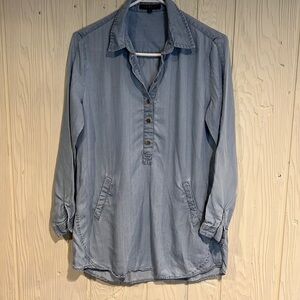 Velvet Heart Chambray Tunic Shirt Size XS
